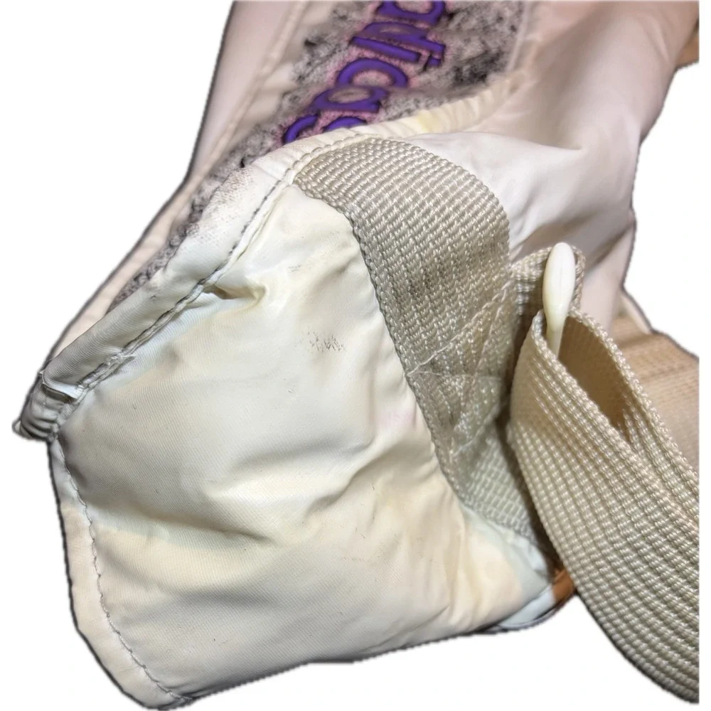 Vintage 1980s‎ Adidas Stefan Edberg Tennis Racket Bag Cover White Graphic Retro